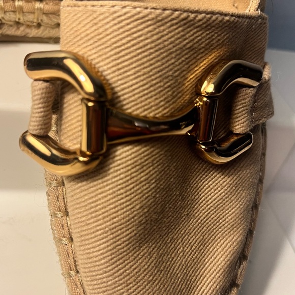 Zara Canvas Tan Colored Loafer w/ Embellishments!! - Picture 3 of 14